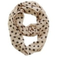 thumbnail image 5 of Peach Couture Light and Sheer Polka Dot Circle Print Infinity Loop Scarf, 5 of 10