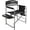 Black/Medium Grey, variant on KingCamp Outdoor Folding Director Chair with Bottom Mesh Storage, Black