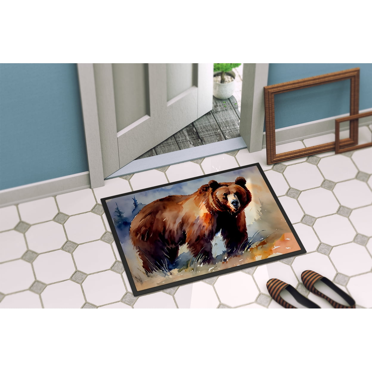 Carolines Treasures DAC2927MAT 0.15 x 18 x 27 in. Grizzly Bear Doormat