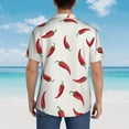 thumbnail image 6 of Disketp Hawaiian Shirts For Men,Chili Print Mens Casual Short Sleeve Button Down Shirts Beach Shirt, 6 of 8