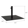 thumbnail image 5 of IVV Steel Umbrella Base, 24.5" Square Weighted Patio Parasol Stand for Outdoor, Backyard, Sun Shade Base w/Tightening Knob and Anchor Holes - Black, 5 of 9