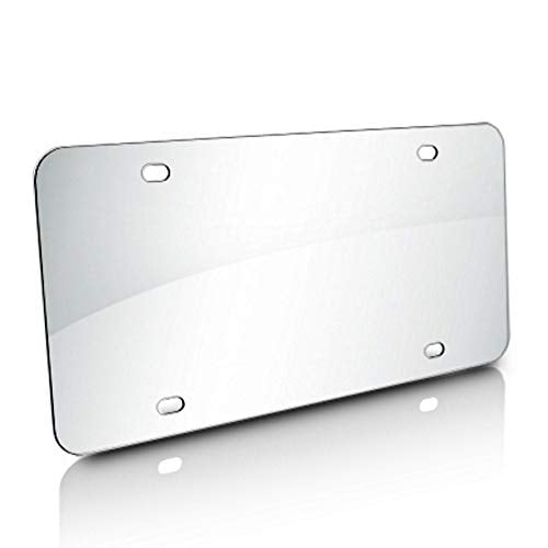 Anodized Aluminum License Plate Blank Heavy Gauge .040 - 12x6 Partsapiens Corp 1mm Silver Mirror 