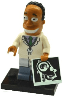 Lego Mini Figure The Simpsons Series 2 Doctor Hibbert with accessory.