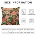 thumbnail image 5 of ONETECH Cute Mushrooms and Leaves Pattern Pillow Covers  Square Throw Pillowcase for Couch Sofa Home Bedroom Decor, 5 of 5