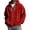 Red, variant on Oversized Full Zip Hoodies Mens Long Sleeve Drawstring Hooded Sweatshirt Baggy Corduroy Fall Winter Drawstring Athletic Jackets for Men