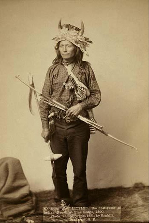 Little, the instigator of Indian Revolt at Pine Ridge, 1890- Fine Art Canvas Print (20" x 30")