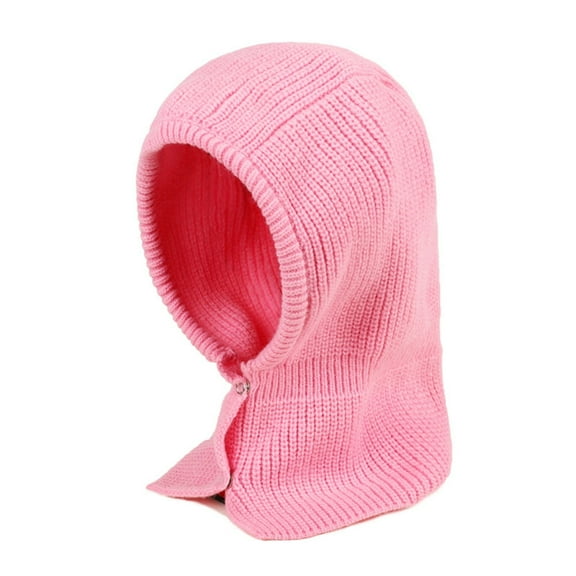 FADAACAI Women Elastic Knitted Scarf Hat Beanie Fleece Hood Cycling Ski Covering Ear Winter Cap Beanie for Men Women Winter Knit Caps Skull Cap Pink Clearance！