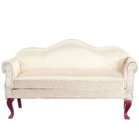 Dollhouse White Queen Anne Sofa