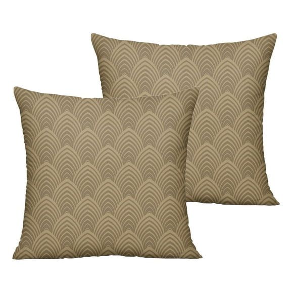 Outdoor Throw Pillow Covers 16x16 Inch Waterproof Spring Summer Mocha Brown Outdoor Pillow Covers for Patio Funiture Garden Couch