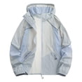 thumbnail image 2 of UVEASISHA Mens Sun Protection Windbreaker Jackets Big and Tall Lightweight UV Protection Hooded Jacket for Fishing Cycling Hiking Outdoor Travel Gray S, 2 of 9