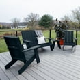 thumbnail image 2 of Highwood 4-pc Modern Adirondack Set with 2 Modern Adirondack Chairs, 1 Double Wide Modern Adirondack Chair, and 1 Modern Side Table - Outdoor, Eco-friendly, Synthetic Wood, 2 of 8