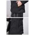thumbnail image 4 of Zedker Detachable Hood Thermal Winter Coats for Women Casual Stand Collar Long Sleeve Zipper Multi Pockets Puffer Jackets,Black,XXL, 4 of 9