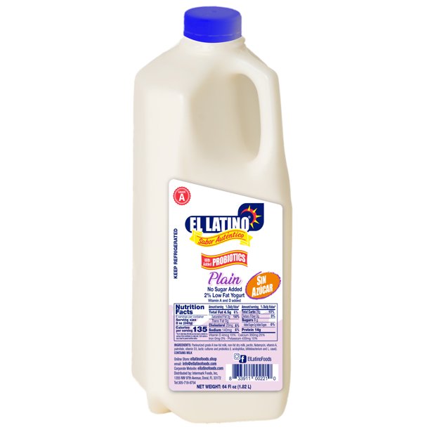 El Latino yogurt Drink, Plain, 64oz