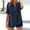 01 Navy, variant on Weiqiqre Womens T Shirts Loose Fit Gauze Short Sleeve Plus Size Shirts Summer Button V Neck Casual Dressy Blouses