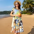 thumbnail image 3 of Lsque Bluey Print Women's Casual Dress T-Shirt Summer Short Sleeve Scoop Neck Swing Dresses, 3 of 7