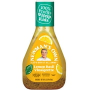 Newman's Own Lemon Basil Italian Salad Dressing, 16 oz Bottle