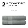 thumbnail image 5 of Regency Heights Bathroom Towel Set, Quick Dry Cotton Bathroom Towels, Charcoal, 35''x70", 2-Piece, 5 of 8