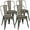 Metal, variant on YEXJ Metal Dining Chairs Set of 4, Industrial Stackable Kitchen Chairs with Back for Dining Room/Restaurant/Bistro/Patio, Indoor & Outdoor Use-Steel Seat-Black