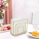 thumbnail image 4 of Porta-servilletas metálicas modernas para mesas de cocina y comedor - Dispensador de servilletas de cóctel de hierro para uso interior/exterior, dorado/oro rosa/negro, 4 of 6