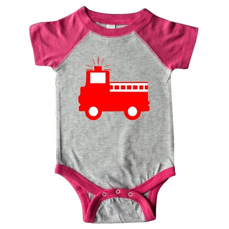 

Inktastic Cute Red Firetruck Gift Baby Boy or Baby Girl Bodysuit
