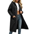thumbnail image 6 of HappyYEE Midlength Hoodie Jackets for Women, Casual Hooded Drawstring Zipper Sweatshirt Coat, Long Sleeve Loose Outer Tops with Pockets, 6 of 8