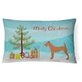 thumbnail image 4 of Carolines Treasures BB8438PW1216 Irish Terrier Christmas Canvas Fabric Decorative Pillow, 12H x16W, multicolor, 4 of 4