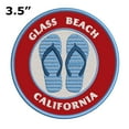 thumbnail image 2 of Glass Beach, California 3.5 Inch Iron Or Sew On Embroidered Fabric Badge Patch Ocean Beach, Salt Life Iconic Series, 2 of 2