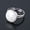White Shell, variant on Women's Shell Ornament Convex Adjustable Stitching Circular Section Ring