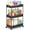 Black, variant on Rolling Storage Cart 3 Tier Bathroom Cart Organizers with Wheels Laundry Room Organization Mobile Shelving Unit Utility Cart Storage Shelves Multi-Functional for Office, Home, Black
