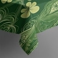 thumbnail image 2 of Rectangle Tablecloths St Patrick Clover Green Table Cloth, Water Resistant Fabric Wrinkle Free Soft Table Covers for Dining Room Parties Holiday Dinner, Wipeable Tabletop Cover Kitchen 60x120 Inch, 2 of 6