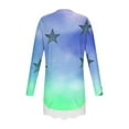 thumbnail image 6 of NAISIBABY Girls Long Sleeve Tops, Lace Irregular Hem Crewneck Fashion Graphic Kids Fall Clothes Tops Blue 6T, 6 of 6