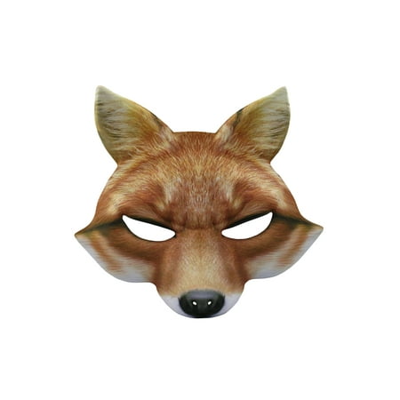 Fox Half Mask Realistic Look Soft Foam Face Mask Halloween Costume Accessory