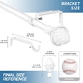thumbnail image 4 of Urbanest Adjustable Single Curtain Rod Set With Artichoke Finials – 5/8-Inch Diameter, Glossy White, 48–84 Inches, 4 of 6