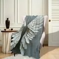 thumbnail image 3 of Angel Wings Flannel Fleece Blanket – Luxurious All-Season Throw for Couch, Sofa, Bed, Machine Washable, Lightweight Cover – Unique Home Decor, 3 of 8