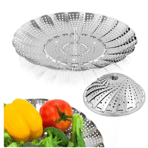 Vegetable Steamer Basket, Premium Stainless Steel Veggie Steamer Basket - Folding Expandable Steamers to Fits Various Size Pot  all