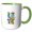 Green/White, variant on 3drose, Stylized Word Love Made of Medical and Laboratory Things. Nurse Gift, 11oz Two-tone Yellow Mug