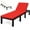 Red/Off white, variant on Costway Patio Rattan Lounge Chair Chaise Recliner Adjust Cushion Navy & Off White Cover
