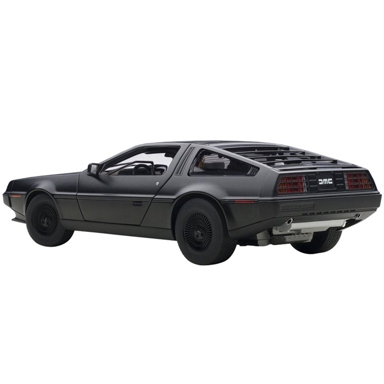 DeLorean DMC 12 Matt Black 1/18 Diecast Model Car by Autoart