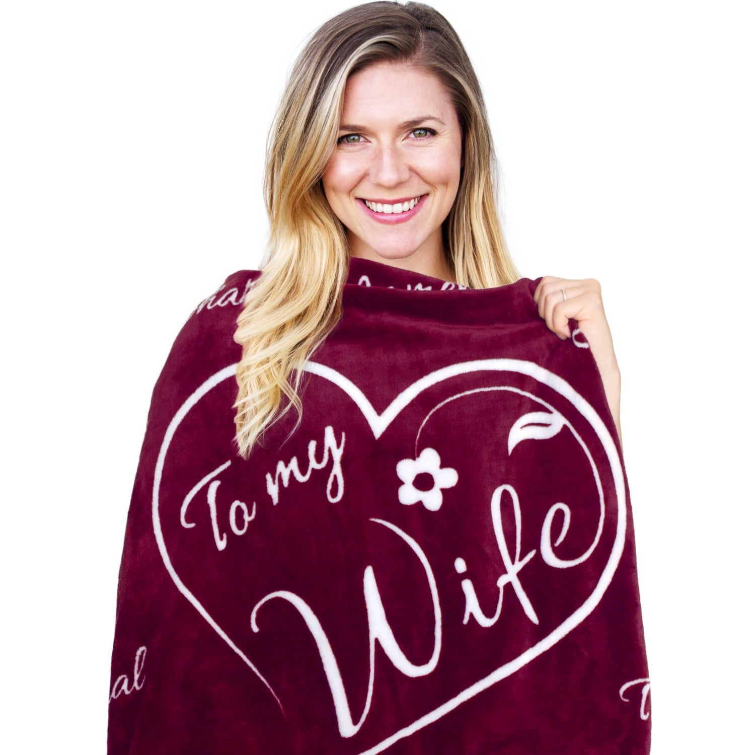 To My Wife Blanket by ButterTree Valentines Day Gifts for Wife (Red