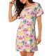 thumbnail image 2 of Fotbe Dinosaur Bata de Dormir para Mujer con Estampado, Camisón de Algodón de Manga Corta, Ropa de Dormir Casual, 2 of 6