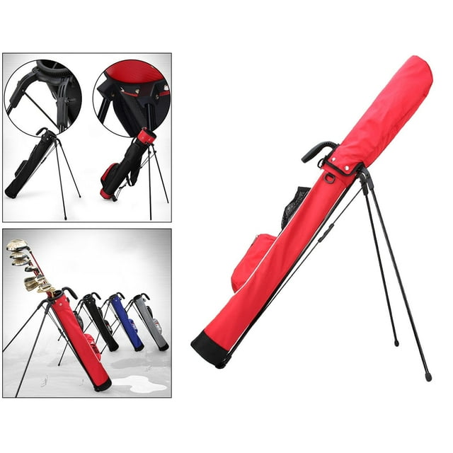 pitrice Waterproof Dustproof Golf Stand Bag Club Pitch and Putt Bag with Stand Red