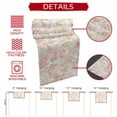 thumbnail image 5 of Pink Flowers Table Runner 108 Inches Long,Country Botanical Floral Leaves Romantic Cotton Linen Table Runners Dresser Scarves,Decorative Tabletop Scarf Furniture Cover for Home Dinner Party 13"x108", 5 of 8