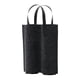 thumbnail image 2 of Bolsa de fieltro para transportar botellas de vino, bolsa de regalo con asa y 2 compartimentos para fiestas. Negro, 2 of 9