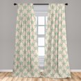 thumbnail image 5 of Ambesonne Stars Curtains, Bullseye Shapes Pattern, Pair of 28"x95", Beige and Pale Green, 5 of 5