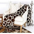 thumbnail image 2 of Home Must Haves Ultra Soft Micro Plush Flannel Blanket Luxurious Flannel Fur All Season Premium Bed Blanket (Queen 80"x80", Giraffe Skin Print), 2 of 4