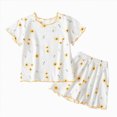 thumbnail image 4 of Paguaki Summer Pajamas Toddler Girl Pajama Set Silk Pajamas Girls 2 Pcs Button-up Sleepwear Kid Pjs Nightwear, 4 of 4