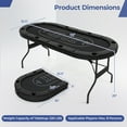 thumbnail image 3 of Gymax 8 Player Foldable Poker Table Portable Folding Texas Holdem Table w/Padded Rail Black, 3 of 10