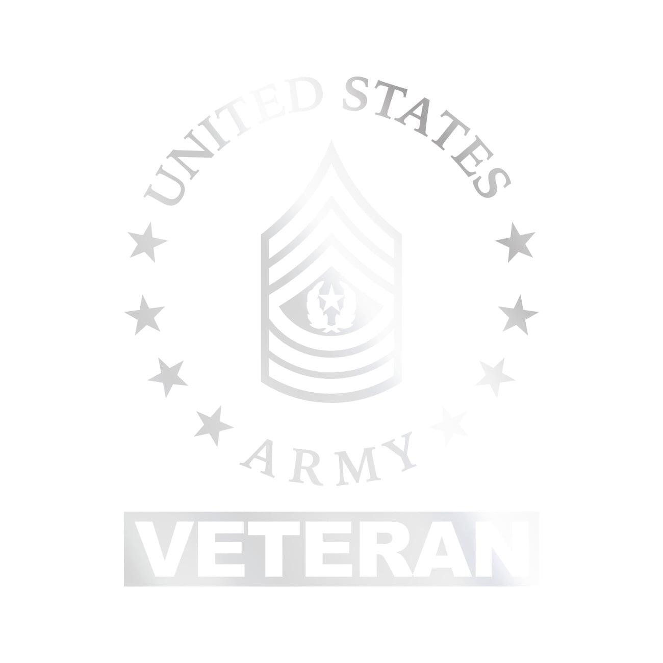 E9 Sergeant Major of the Army Veteran US Army Rank Sticker Decal Die