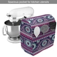 thumbnail image 2 of Ikat Stand Mixer Cover, Ethnic Tribal Ornamental Art Flowers and Zigzag Designs Print, Kitchen Appliance Organizer Bag Cover with Pockets, 5 Quarts, Marigold Turquoise and Indigo, by Ambesonne, 2 of 4