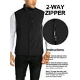 thumbnail image 2 of 33,000ft Men's Lightweight Softshell Vest Outerwear Zip up Fleece Lined Windproof Sleeveless Jacket for Golf Hiking, 2 of 7